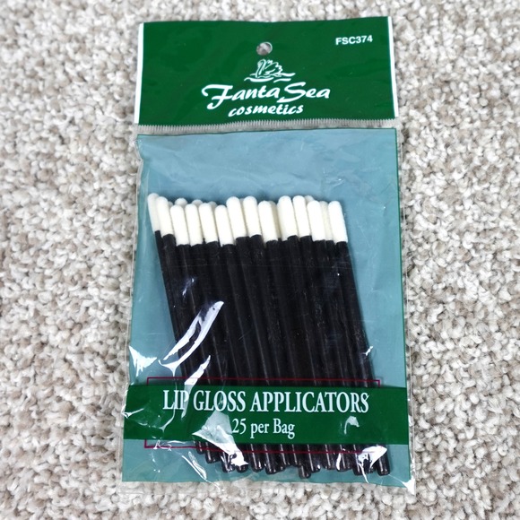 FantaSea Other - FantaSea Cosmetics Lip Gloss Applicators 25 Count FSC374 Black White Disposable